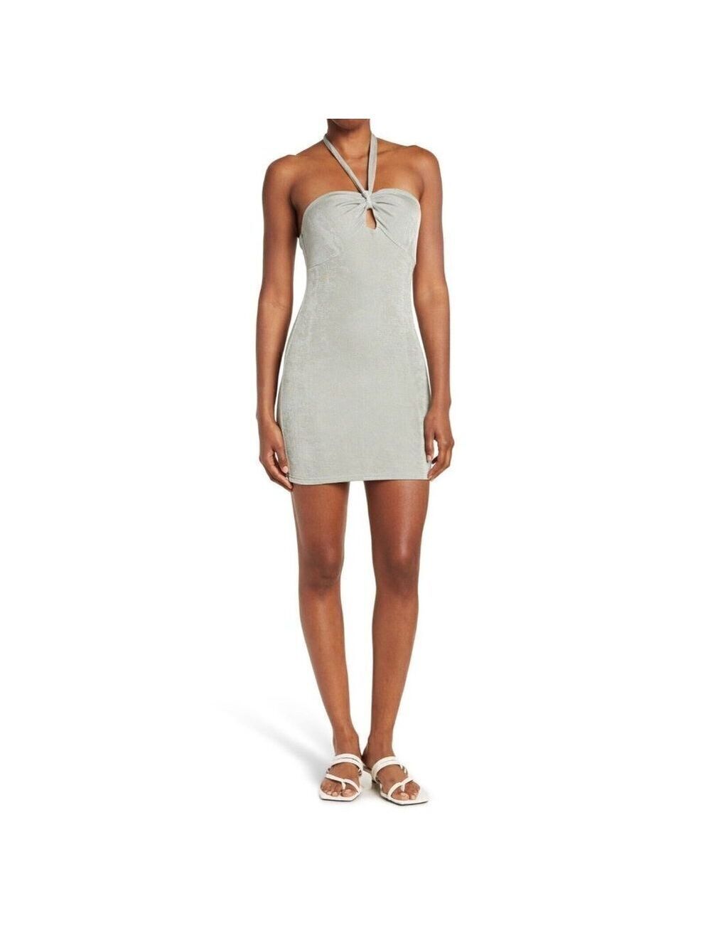ELODIE Women Halter Dress BNWOT New Seafoam